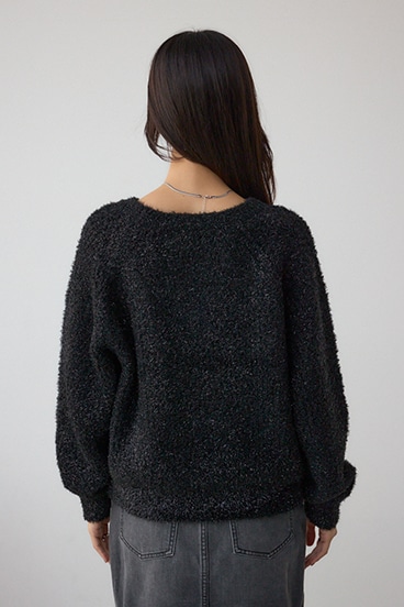 ラメシャギーニットトップス 詳細画像