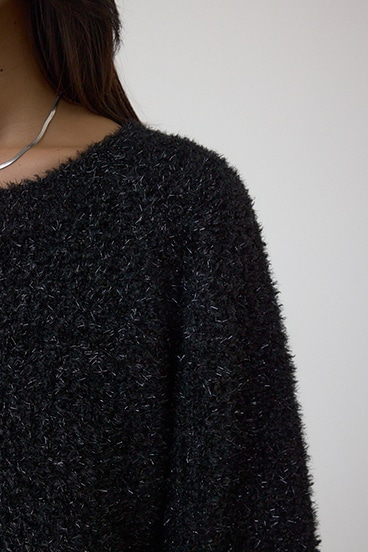 ラメシャギーニットトップス 詳細画像