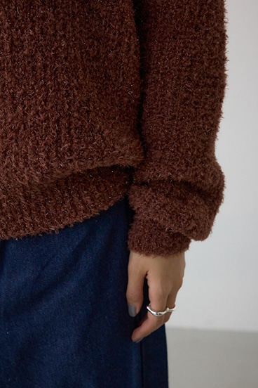 ラメシャギーニットトップス 詳細画像