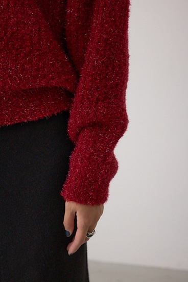 ラメシャギーニットトップス 詳細画像