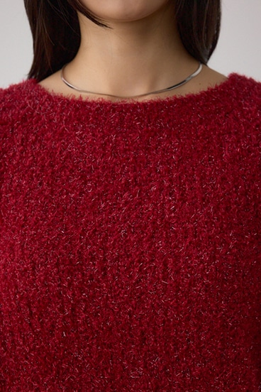 ラメシャギーニットトップス 詳細画像