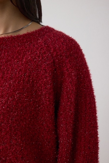 ラメシャギーニットトップス 詳細画像