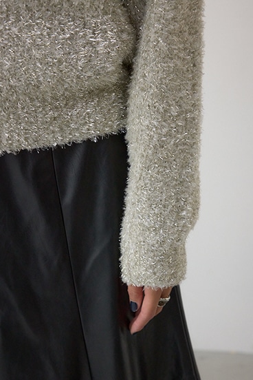 ラメシャギーニットトップス 詳細画像