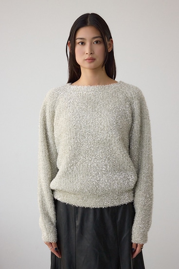 ラメシャギーニットトップス 詳細画像