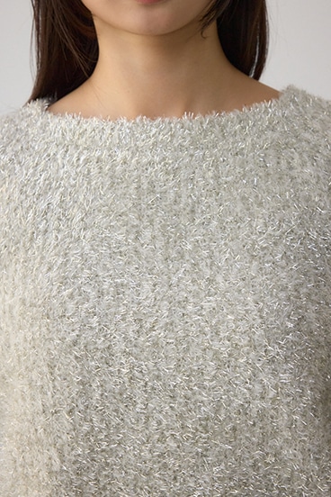 ラメシャギーニットトップス 詳細画像