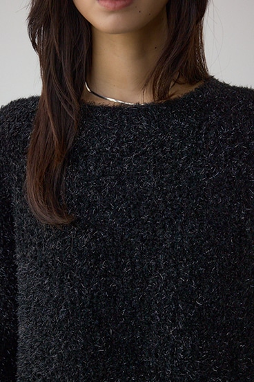 ラメシャギーニットワンピース 詳細画像