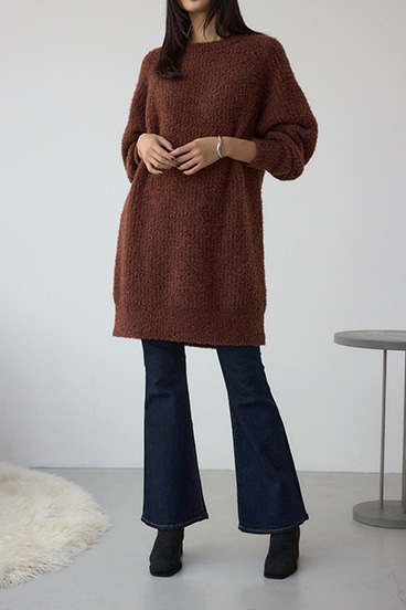 ラメシャギーニットワンピース