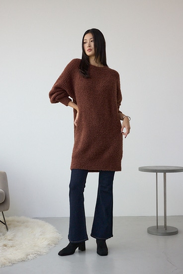 ラメシャギーニットワンピース 詳細画像