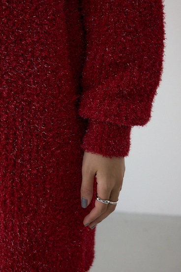 ラメシャギーニットワンピース 詳細画像