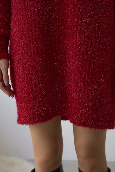 ラメシャギーニットワンピース 詳細画像