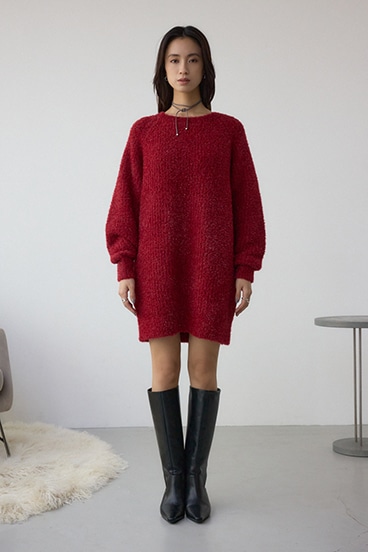 ラメシャギーニットワンピース 詳細画像