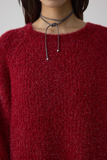 ラメシャギーニットワンピース 詳細画像