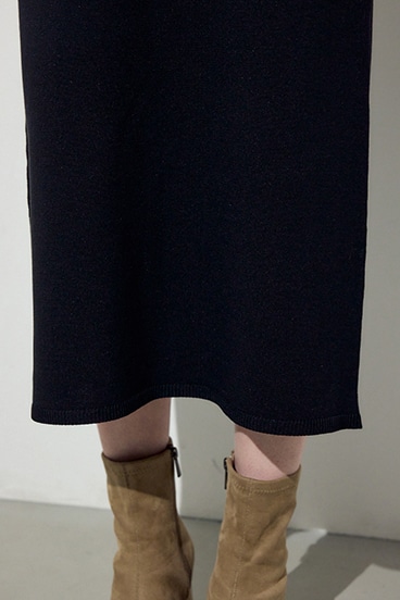 Wジップシャギーカーデセットニットワンピース 詳細画像