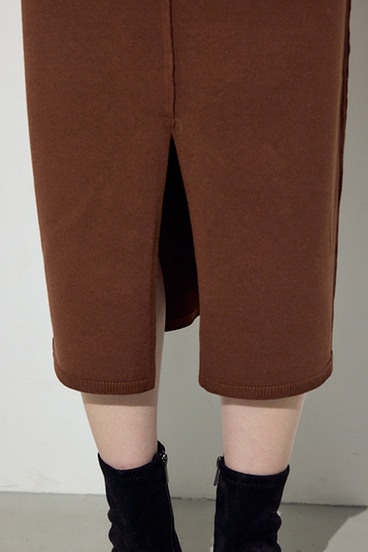 Wジップシャギーカーデセットニットワンピース 詳細画像