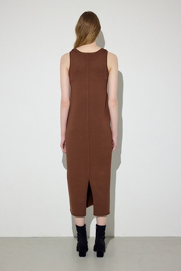 Wジップシャギーカーデセットニットワンピース 詳細画像