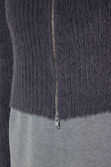 Wジップシャギーカーデセットニットワンピース 詳細画像