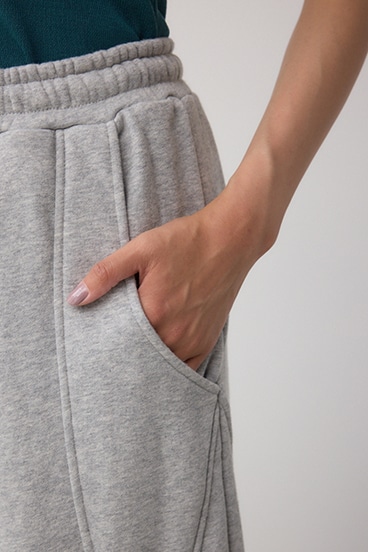 切り替えデザインスウェットワイドパンツ 詳細画像