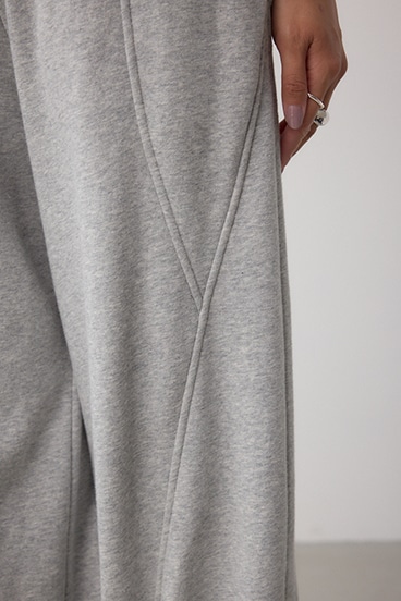 切り替えデザインスウェットワイドパンツ 詳細画像