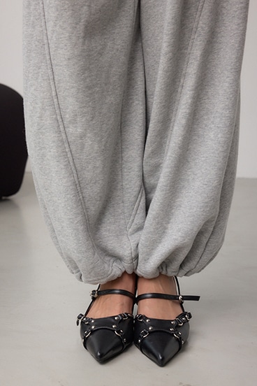 切り替えデザインスウェットワイドパンツ 詳細画像