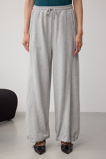 切り替えデザインスウェットワイドパンツ 詳細画像