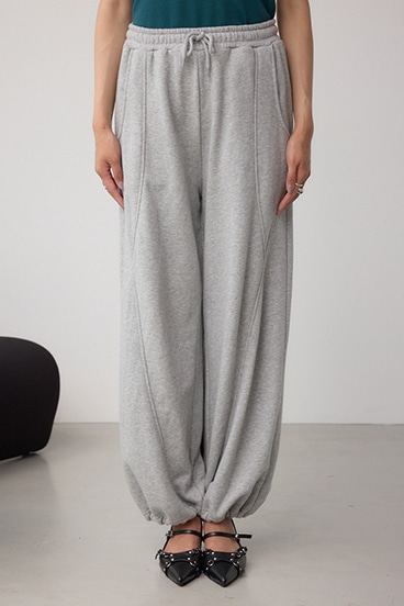 切り替えデザインスウェットワイドパンツ 詳細画像