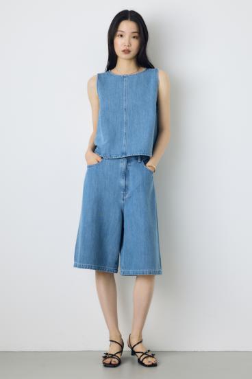 AZUL DENIM 甘撚りハーフパンツ 詳細画像