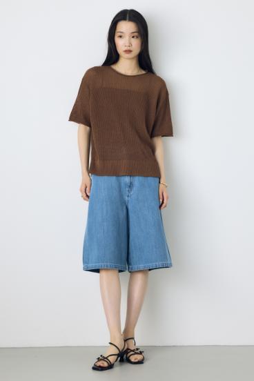 AZUL DENIM 甘撚りハーフパンツ 詳細画像