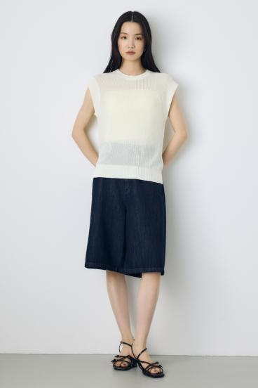 AZUL DENIM 甘撚りハーフパンツ 詳細画像