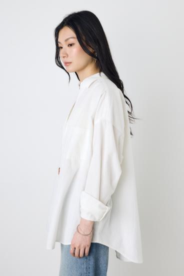 フレンチリネンCOOLMAXアーバンリラックスシャツ 詳細画像