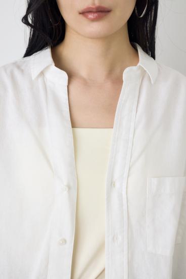 フレンチリネンCOOLMAXアーバンリラックスシャツ 詳細画像