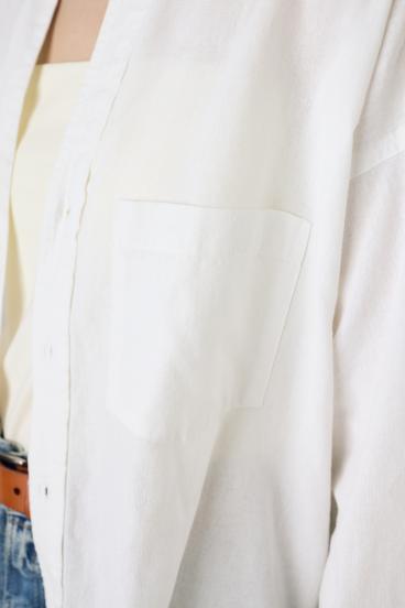 フレンチリネンCOOLMAXアーバンリラックスシャツ 詳細画像