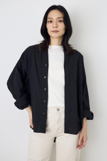 フレンチリネンCOOLMAXアーバンリラックスシャツ