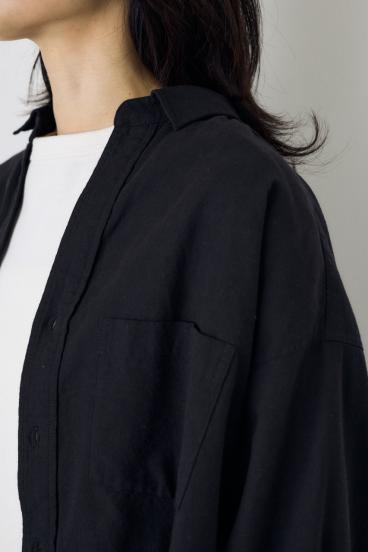 フレンチリネンCOOLMAXアーバンリラックスシャツ 詳細画像