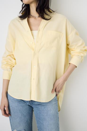 フレンチリネンCOOLMAXアーバンリラックスシャツ 詳細画像