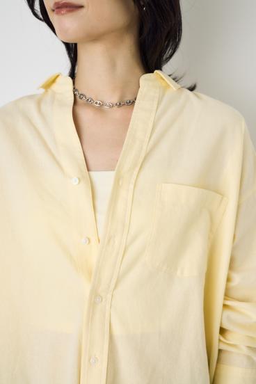 フレンチリネンCOOLMAXアーバンリラックスシャツ 詳細画像