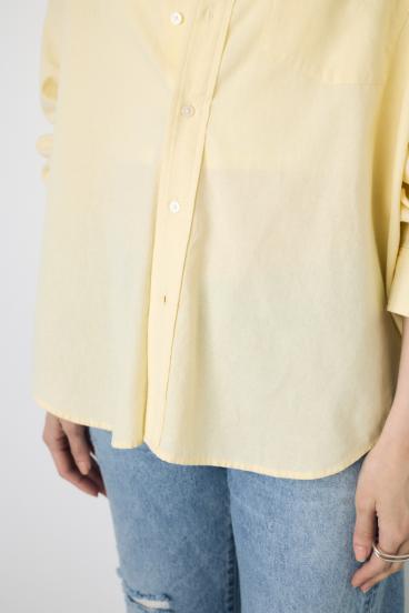 フレンチリネンCOOLMAXアーバンリラックスシャツ 詳細画像