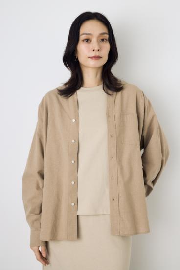 フレンチリネンCOOLMAXアーバンリラックスシャツ 詳細画像