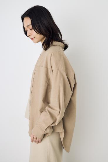 フレンチリネンCOOLMAXアーバンリラックスシャツ 詳細画像