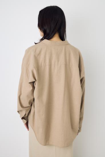 フレンチリネンCOOLMAXアーバンリラックスシャツ 詳細画像