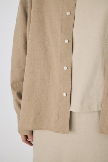 フレンチリネンCOOLMAXアーバンリラックスシャツ 詳細画像