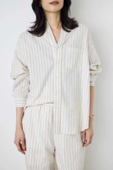 フレンチリネンCOOLMAXアーバンリラックスシャツ 詳細画像