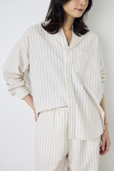 フレンチリネンCOOLMAXアーバンリラックスシャツ 詳細画像