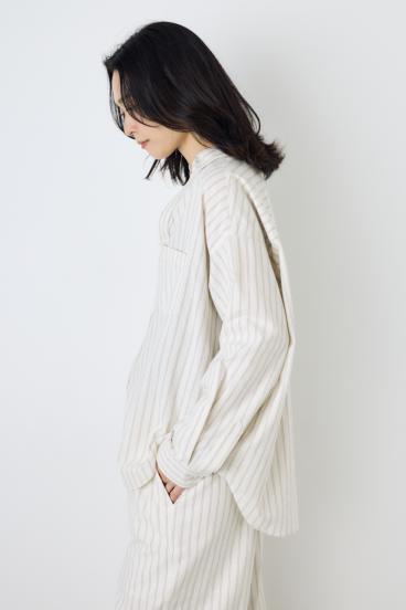 フレンチリネンCOOLMAXアーバンリラックスシャツ 詳細画像