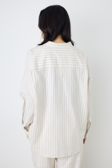 フレンチリネンCOOLMAXアーバンリラックスシャツ 詳細画像