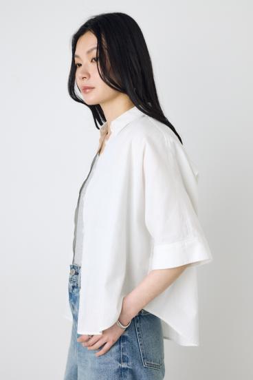 フレンチリネンCOOLMAXショートドルマンシャツ 詳細画像