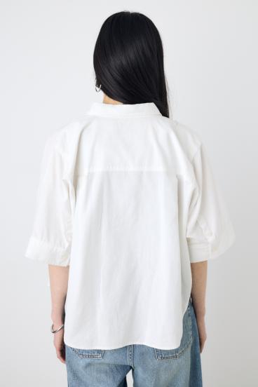 フレンチリネンCOOLMAXショートドルマンシャツ 詳細画像