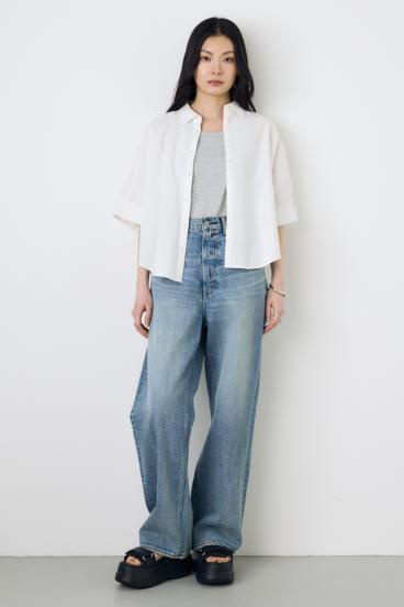 フレンチリネンCOOLMAXショートドルマンシャツ 詳細画像