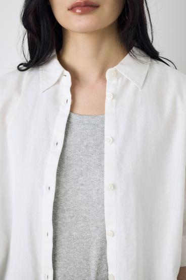 フレンチリネンCOOLMAXショートドルマンシャツ 詳細画像