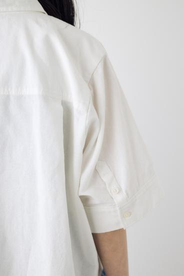 フレンチリネンCOOLMAXショートドルマンシャツ 詳細画像