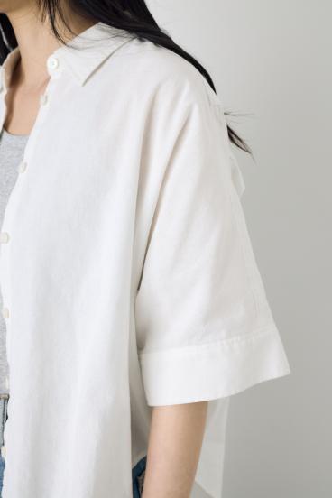 フレンチリネンCOOLMAXショートドルマンシャツ 詳細画像